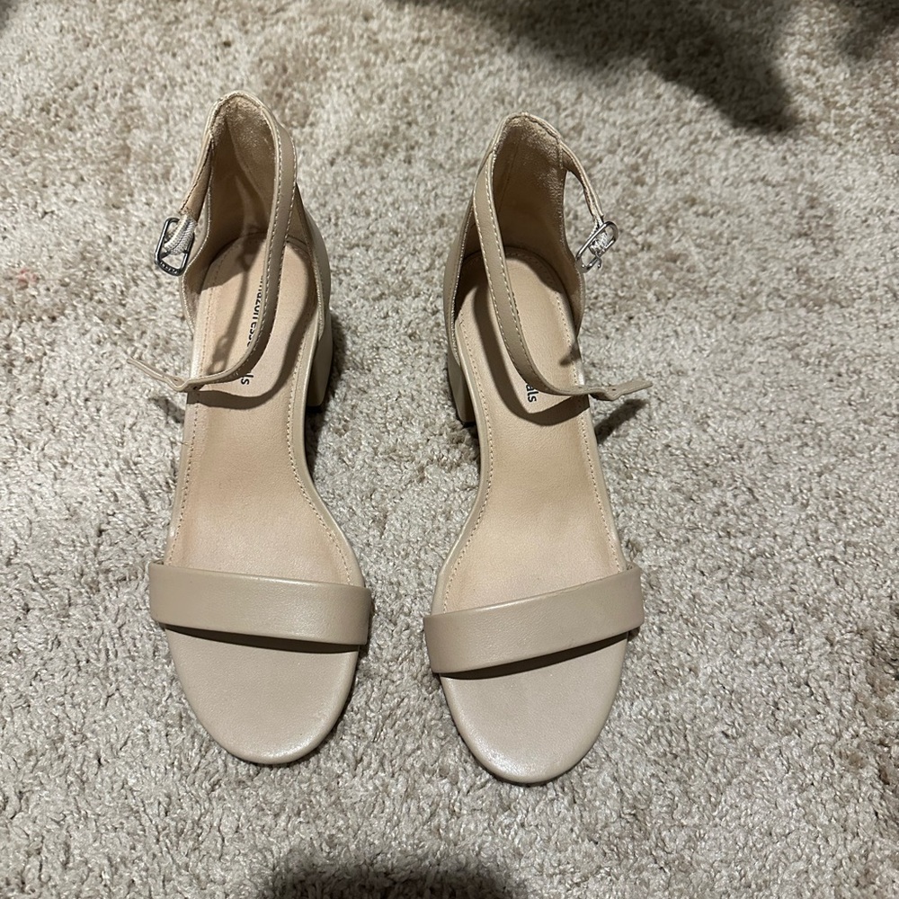 Amazon Beige Block Heel